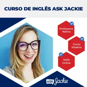 Capa: Curso Ask Jackie 2.0 Download: Domine o Inglês Rápido!