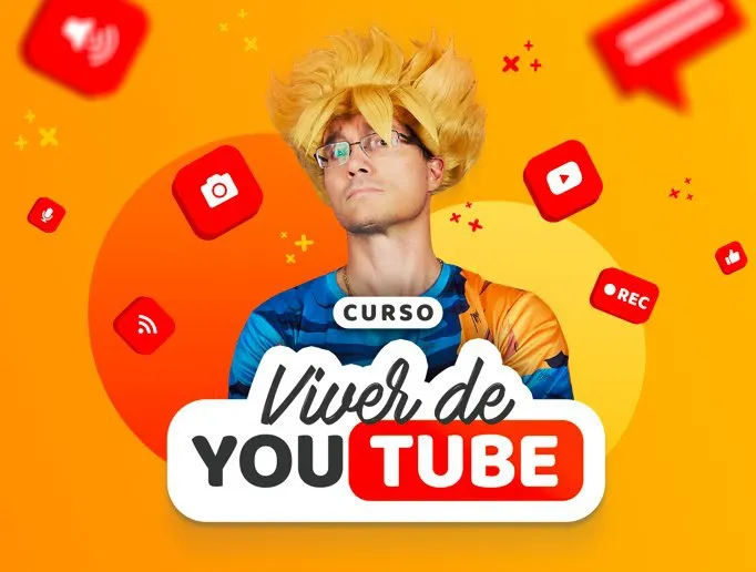 Capa: Viver de YouTube: Baixar Curso Completo + Acesso ao Drive