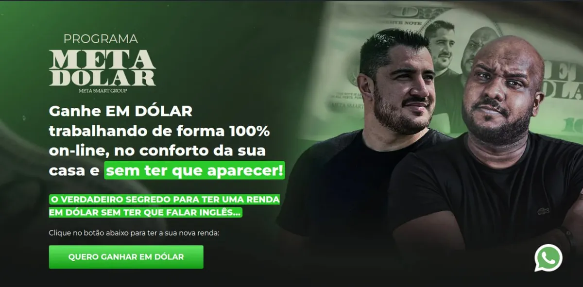 Capa: Meta Dólar Vini Rodrigues: Baixar Curso Completo de Renda em Dólar