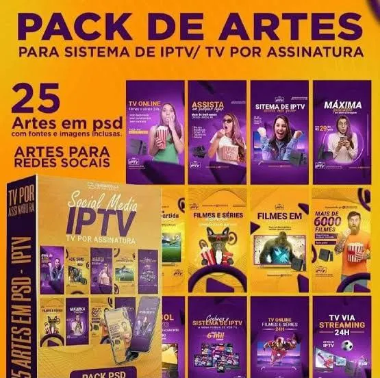Capa: Download Pack Artes Editáveis IPTV: Seu Negócio de Decolagem Rápida!