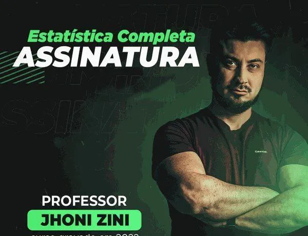 Capa: Estatística para Concursos Jhoni Zini: Baixar Curso Completo