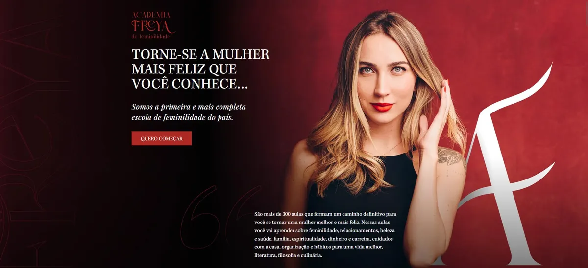 Capa: Academia Freya de Feminilidade Nicole Mallmann Download Completo