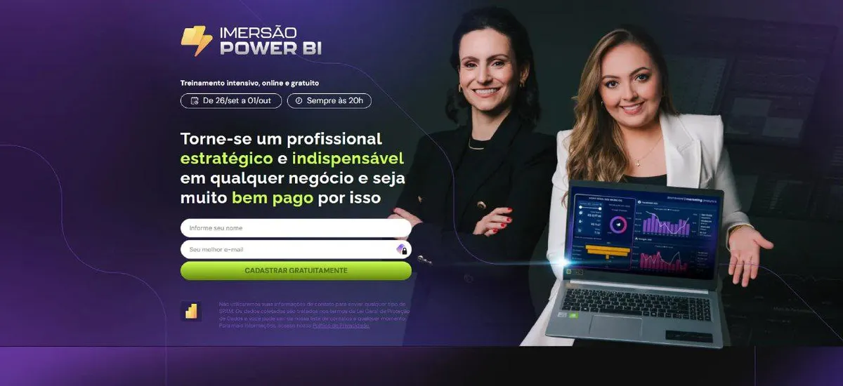 Capa: Power BI Imersão Karine Lago & Letícia Smirelli: Baixe Agora!