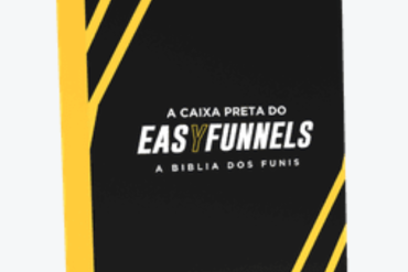 Capas digitais do curso Easy Funnels de Jose Junior com elementos gráficos de crescimento e automação de vendas.