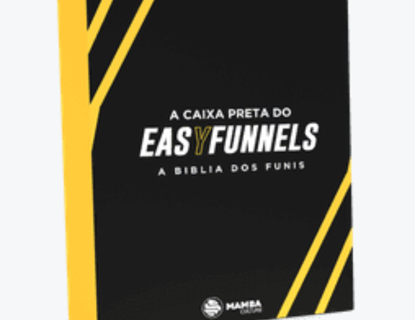 Capas digitais do curso Easy Funnels de Jose Junior com elementos gráficos de crescimento e automação de vendas.