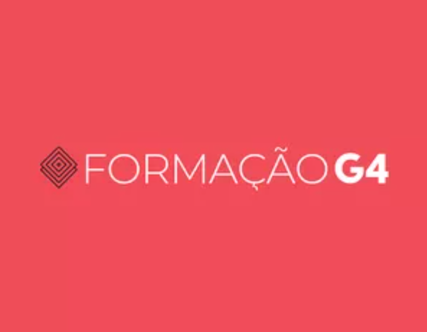 Capa da Formação G4 Gestão 4.0 com ícones de crescimento e liderança.