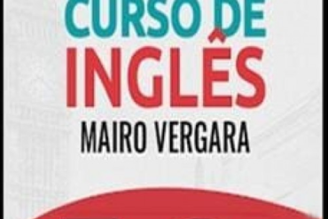 Capademonstração do Curso de Inglês Mairo Vergara 5.0 com ícones de aprendizado e fluência