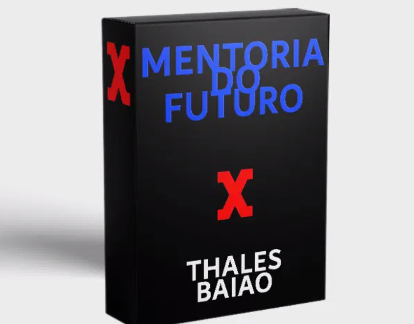 Thales Baião e o logo da Mentoria do Futuro