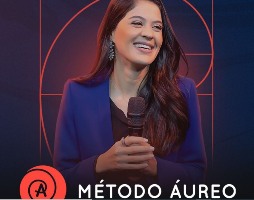 Bárbara Bruna apresentando o Método Áureo para otimização de campanhas digitais e aumento de conversão.