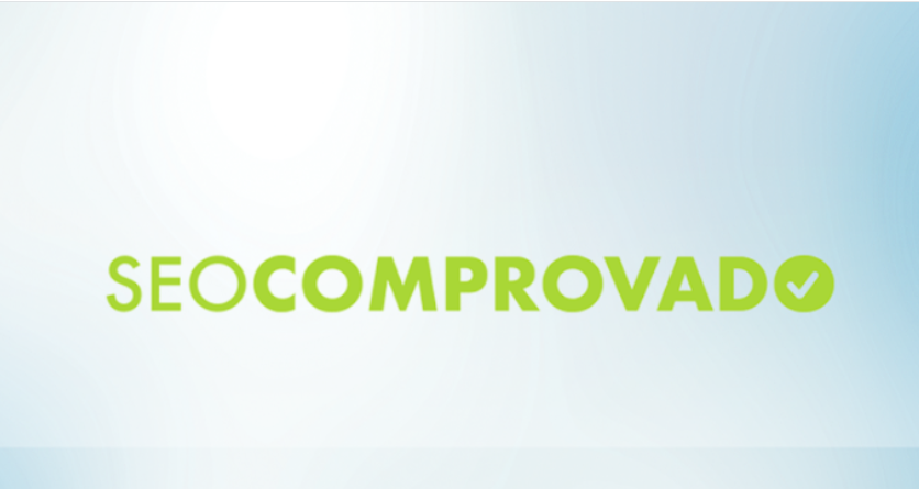 Eduardo Borges apresentando o curso SEO Comprovado com gráficos de crescimento e um laptop