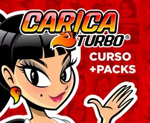 Estudante aprendendo a fazer caricaturas com o método Caricaturbo 2021 Elite