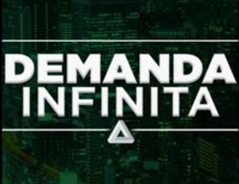 Capa do curso Demanda Infinita de Thiago Reis com ícones de vendas e crescimento