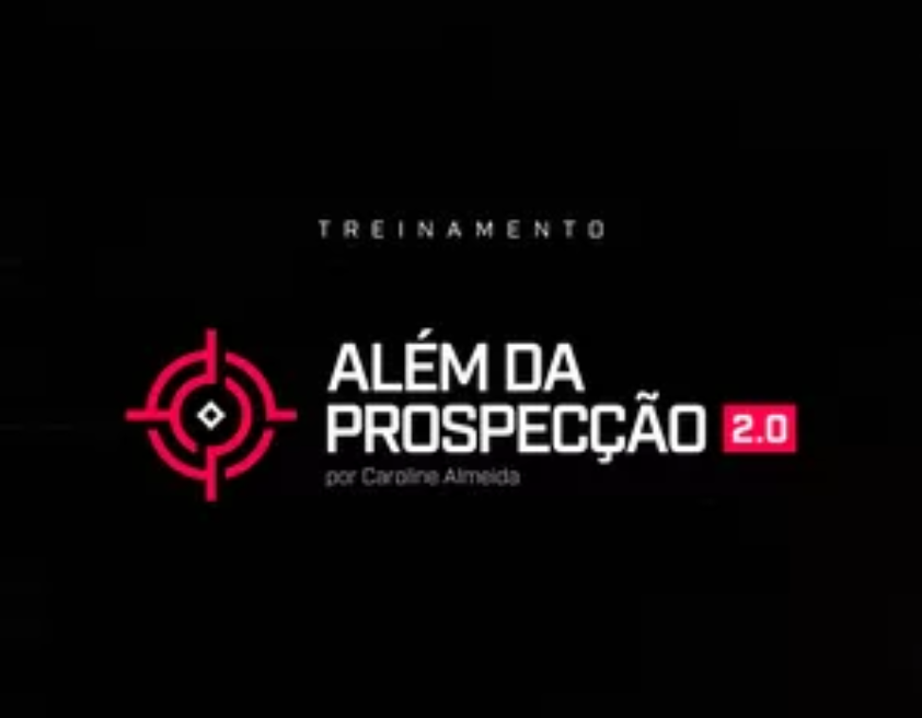 Designer Caroline Almeida apresentando o treinamento 'Além da Prospecção'