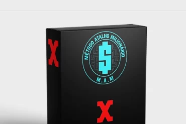 Capa do curso Método Atalho Milionário de Eusanchao com elementos de sucesso financeiro e empreendedorismo digital.