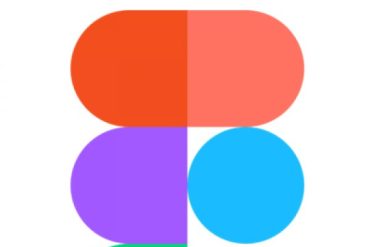 Estudante concentrado aprendendo Figma em um laptop com interface de design colorida