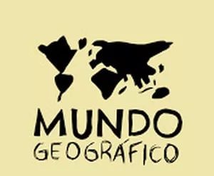 Capa do curso Mundo Geográfico com elementos de mapa e globo terrestre