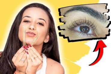 Amanda Raine em curso de Designer de Cílios Expert, demonstrando técnica de aplicação de extensões.