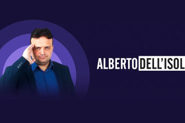 Capa do curso 'Controle a Ansiedade' de Alberto DelI´Isola com ícones de bem-estar e aprendizado.