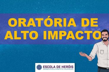 Capa do curso Oratória de Alto Impacto de Diogo Hudson em destaque, com ícones de microfone e um público aplaudindo.
