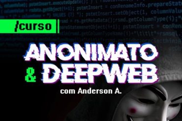 Capa do curso Anonimato e DeepWeb de Anderson Almeida com símbolo de segurança digital