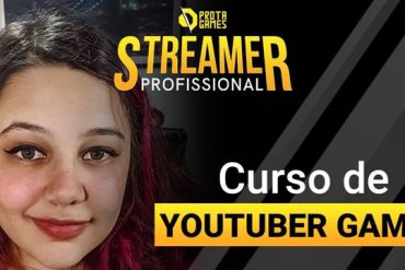 Thumbnail do curso Streamer Profissional com Prota Games, destacando elementos de transmissão ao vivo.